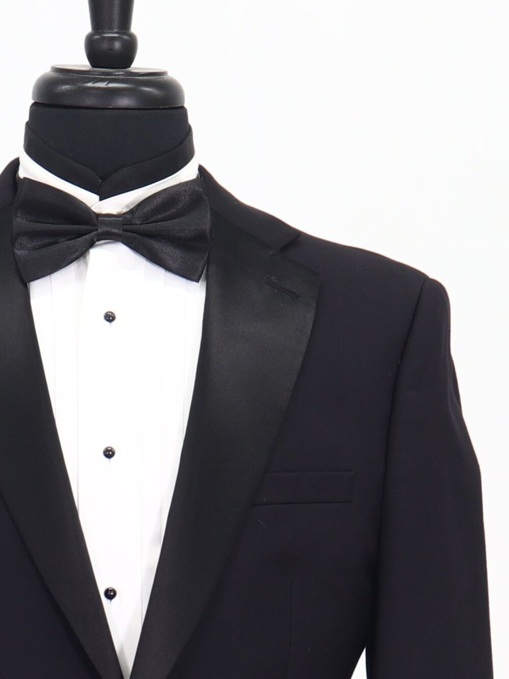 Calvin Klein 40R Black Blazer Sport Coat Tuxedo Jacket 2-Button Solid Y944 - Picture 5 of 11